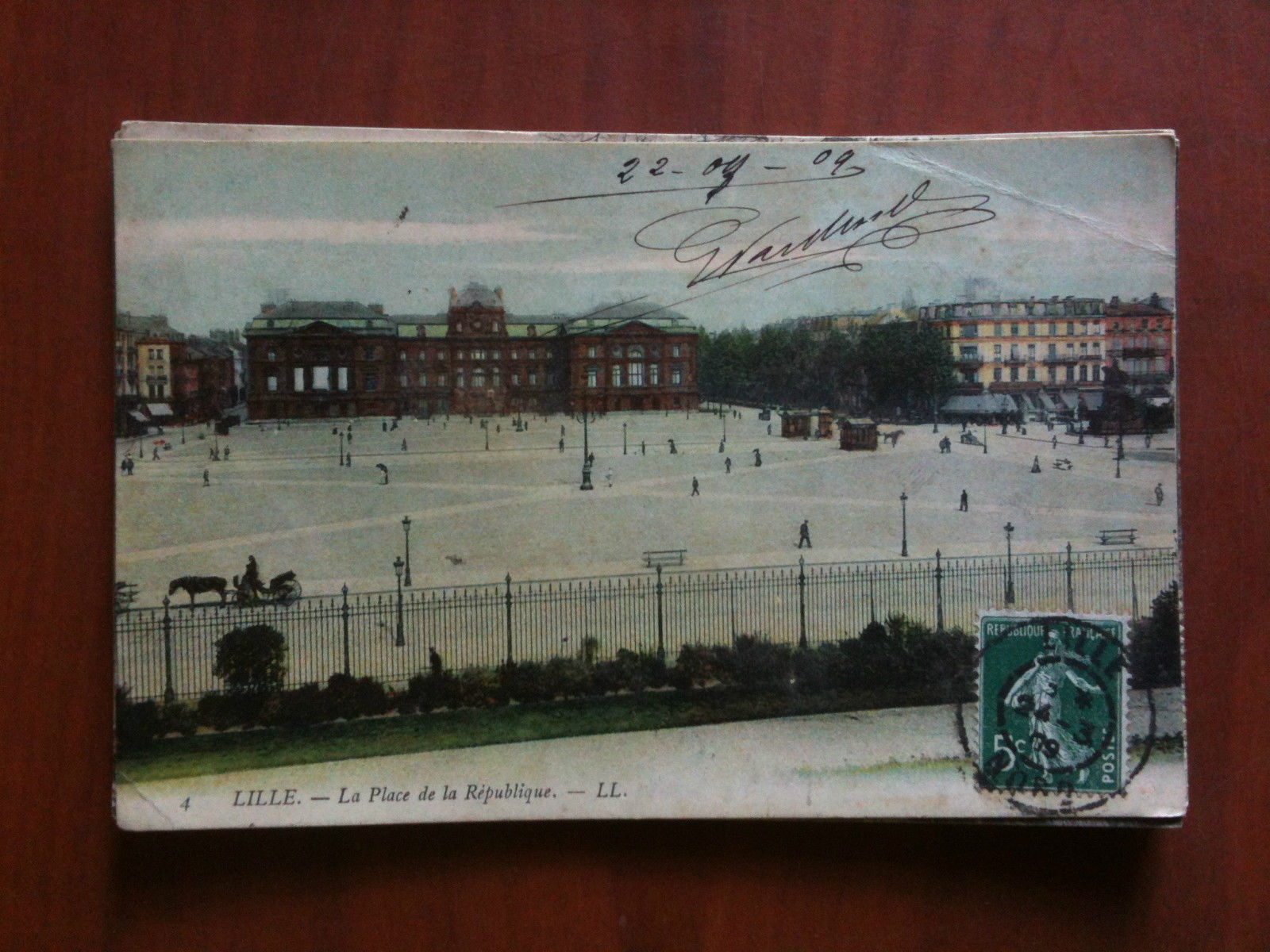 Cartolina Carte Postal debut '900 France Lille Place République - …