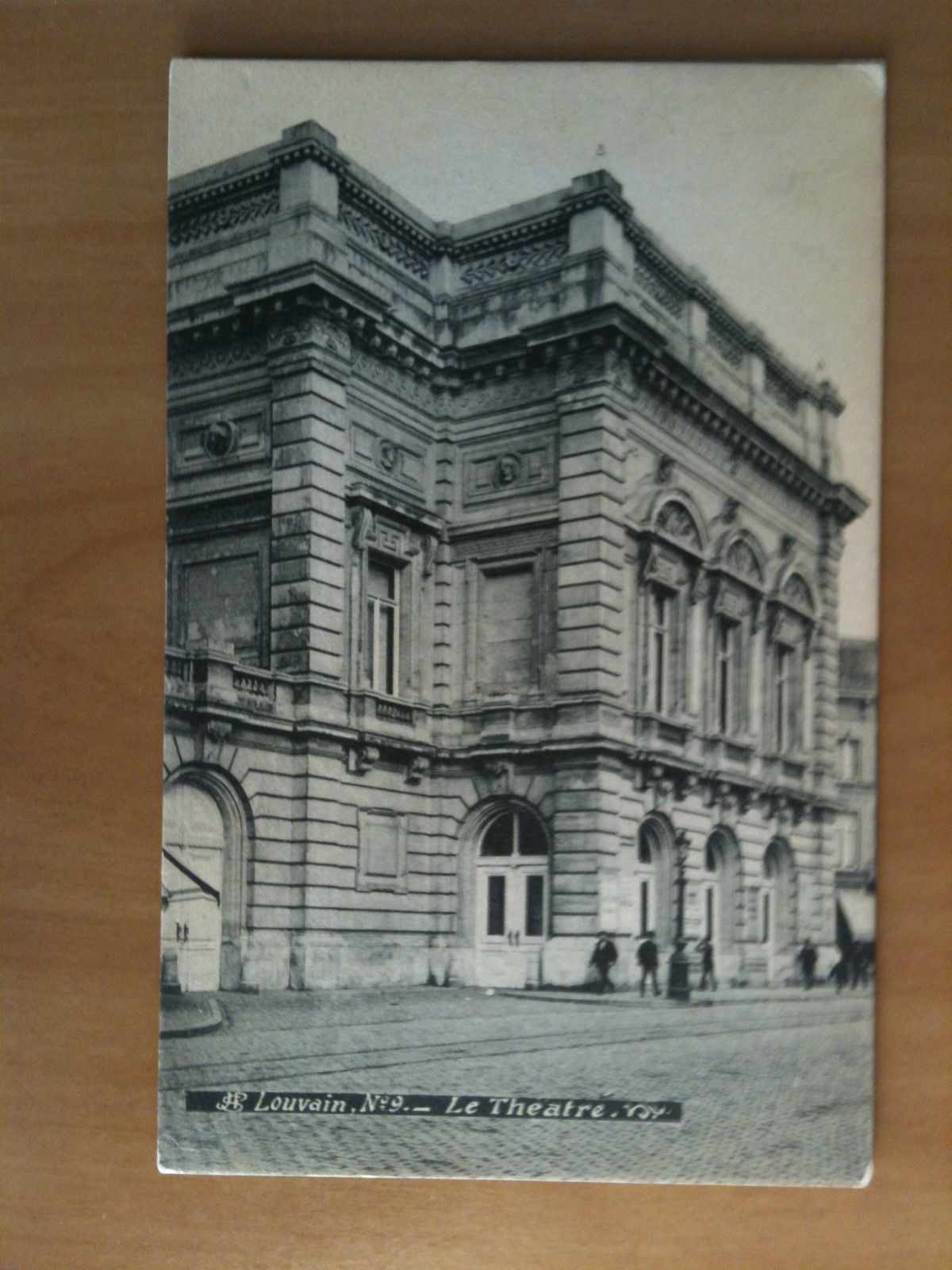Cartolina/Carte postal inizi '900 Louvain Le Theatre -non viaggiata