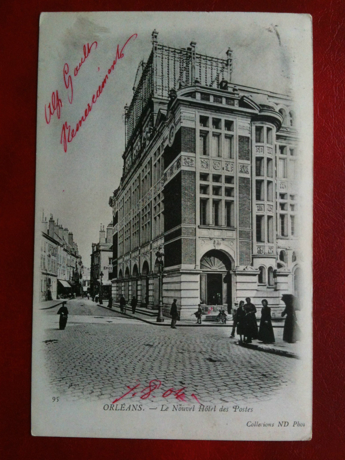 Cartolina/Carte postale inizi '900 Francia Orléans Hotel des Postes - …
