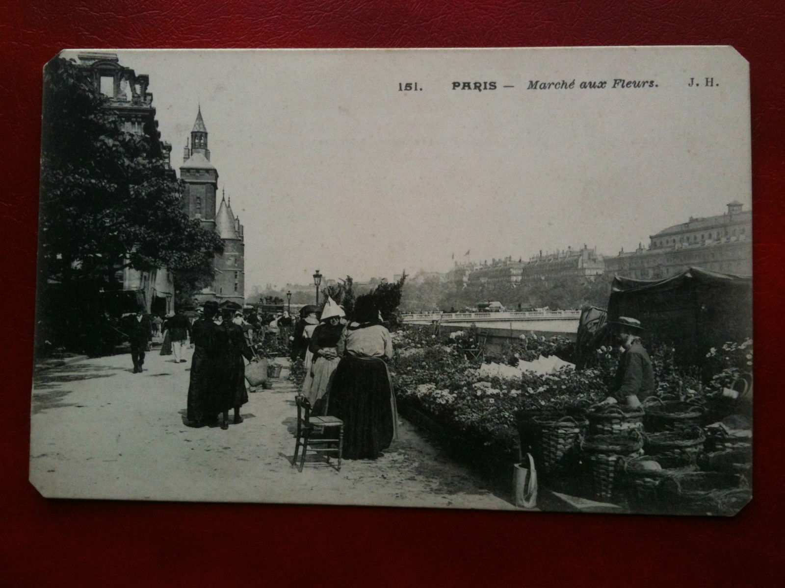 Cartolina/Carte postale inizi '900 Francia Paris Marché Fleurs non viaggiata