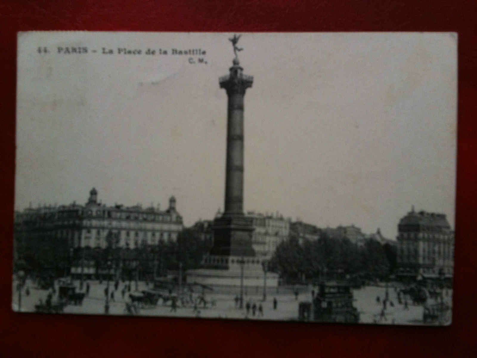 Cartolina/Carte postale inizi '900 Francia Paris Place de la Bastille- …
