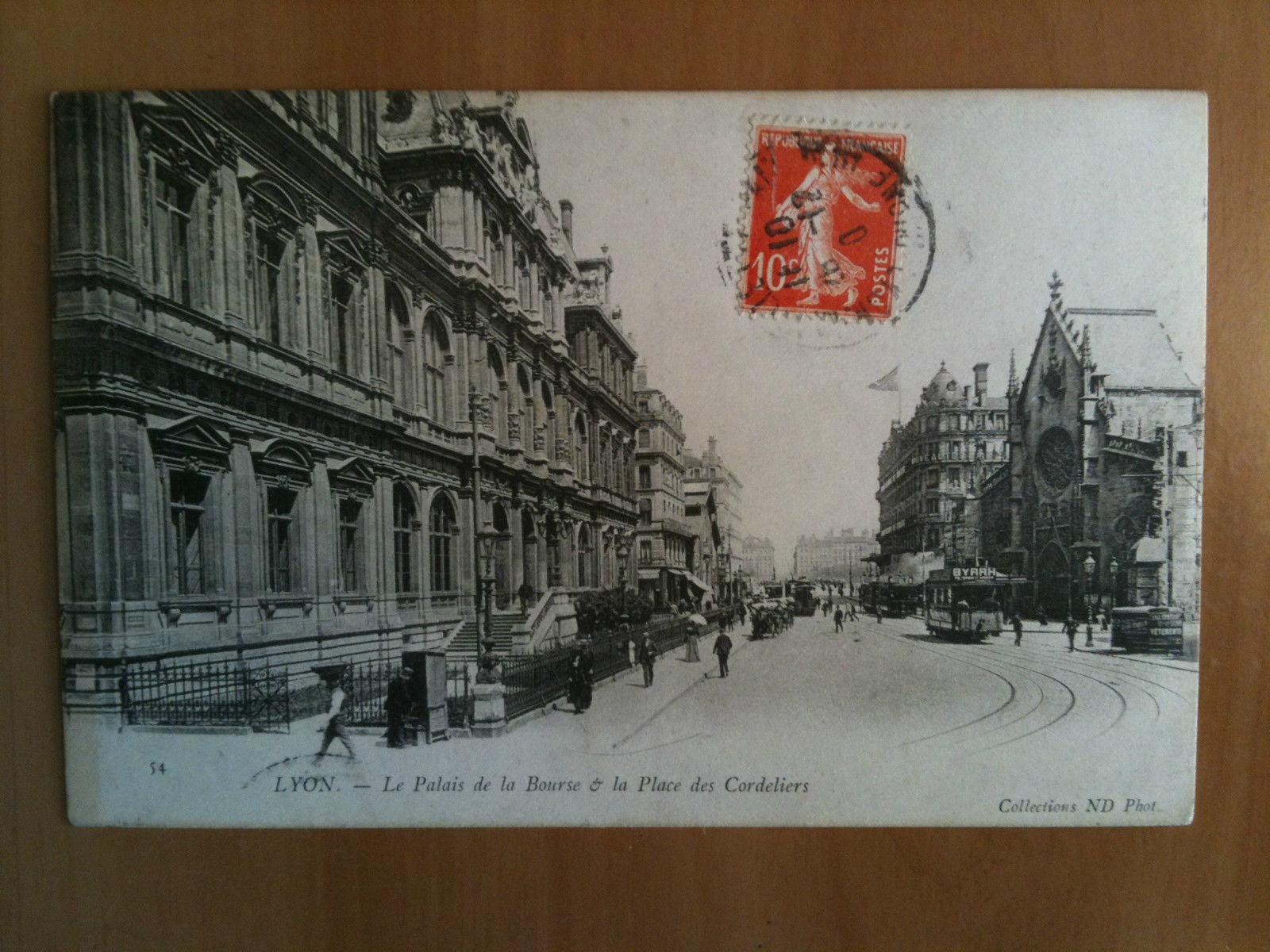 Cartolina/Carte postale inizi '900 Lyon Le Palais de la Bourse …