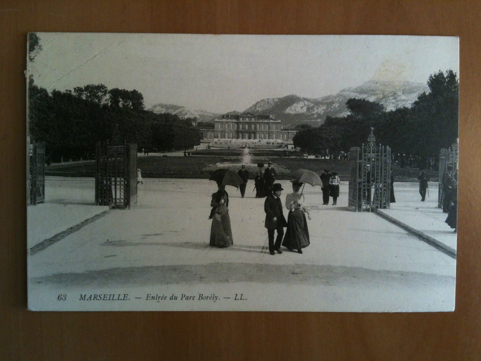 Cartolina/Carte postale inizi '900 Marseille Parc Borély - viaggiata