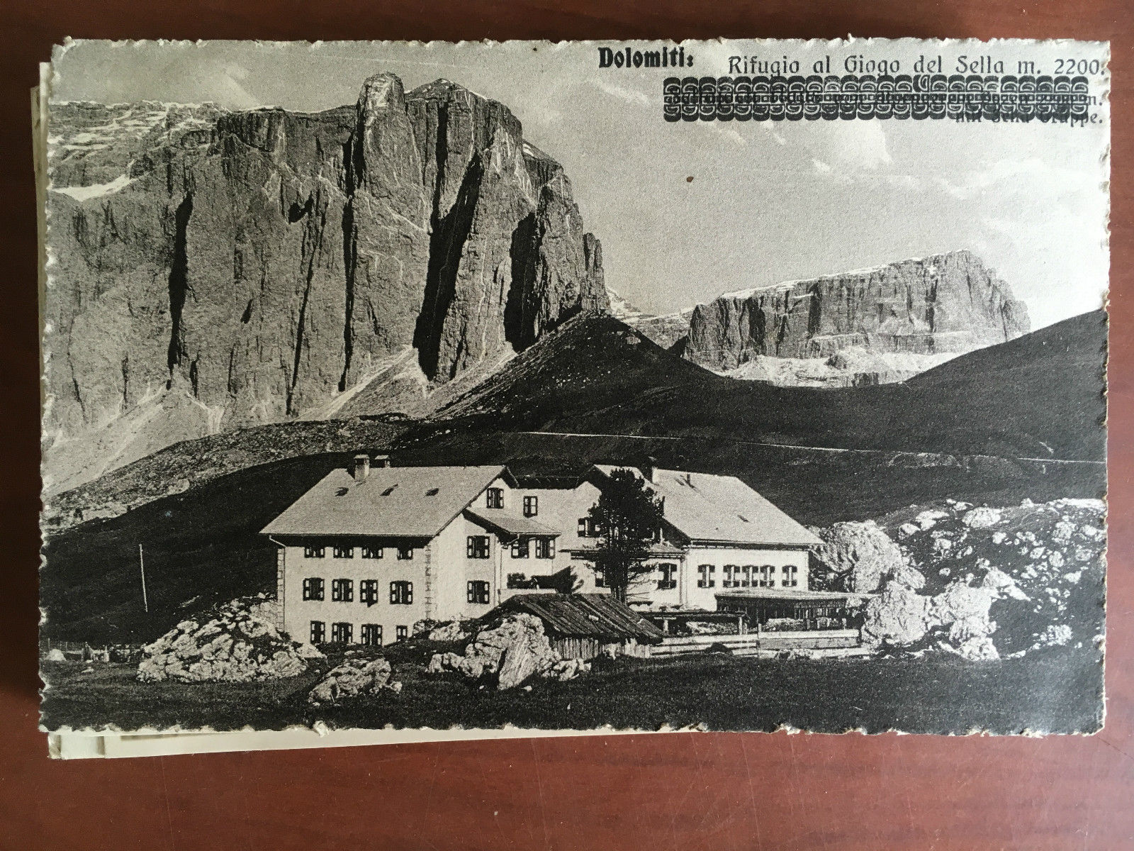 Cartolina inizi '900 Dolomiti Rifugio al Giogo del Sella Trentino …