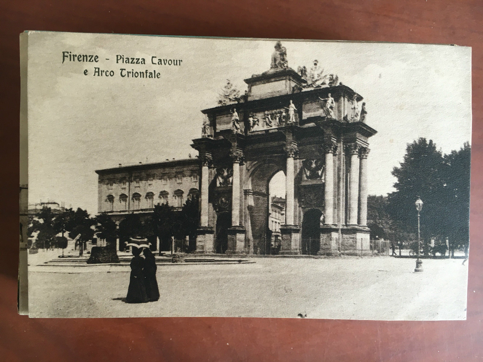 Cartolina inizi '900 Firenze Piazza Cavour e Arco Trionfale - …