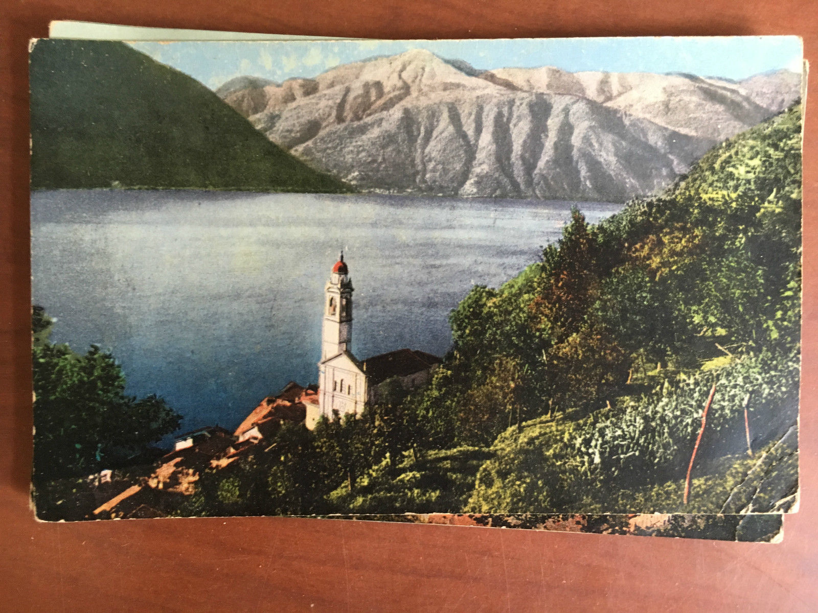 Cartolina inizi '900 Lago di Como Nesso Chiesa di Borgo …