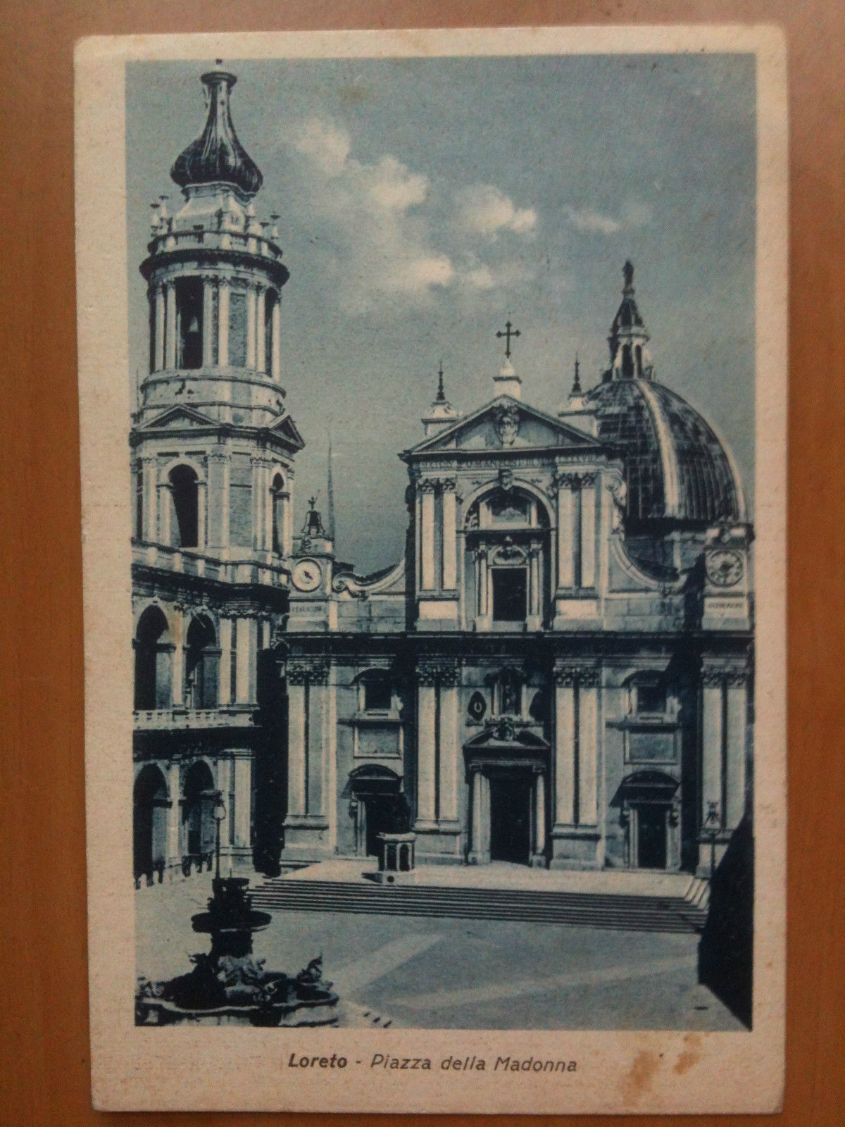 Cartolina inizi '900 Loreto Piazza della Madonna - viaggiata
