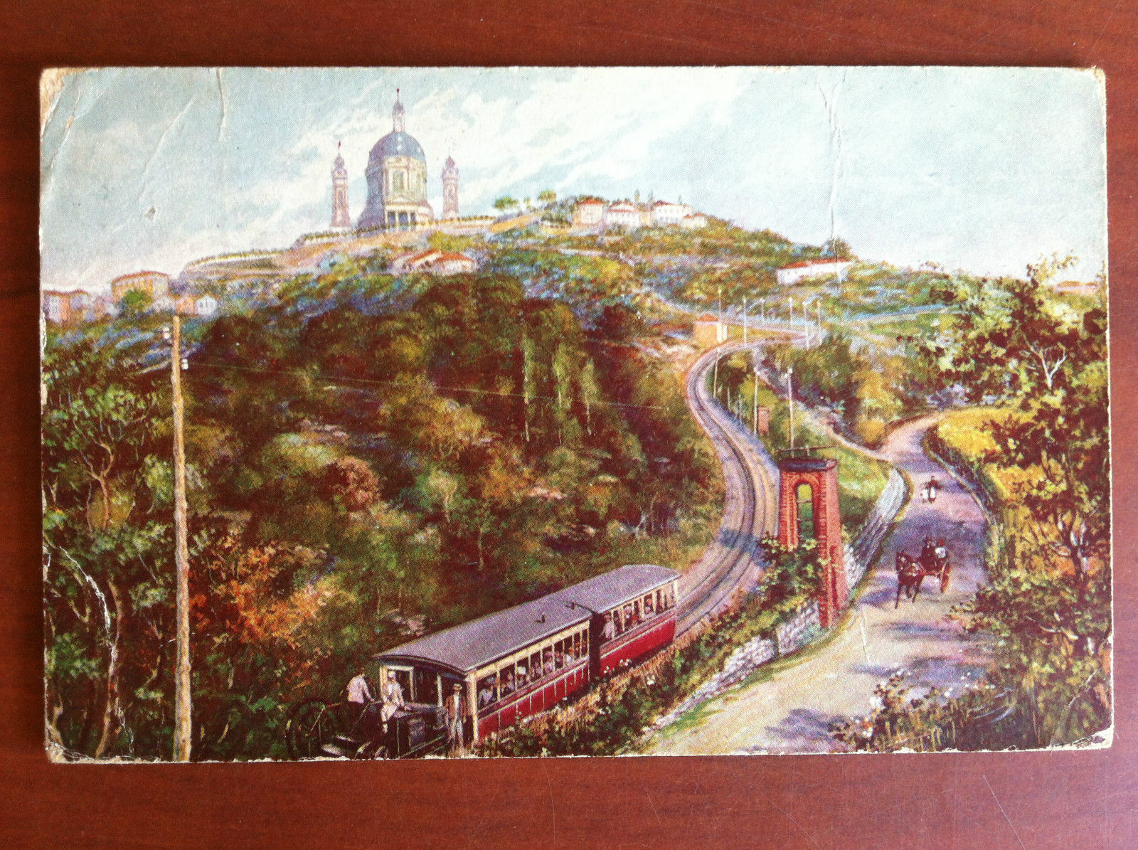 Cartolina inizi '900 Torino Collina di Superga viaggiata E10860