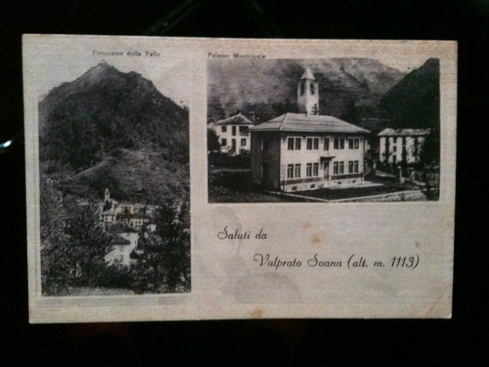 Cartolina inizi '900 Valprato Soana - viaggiata