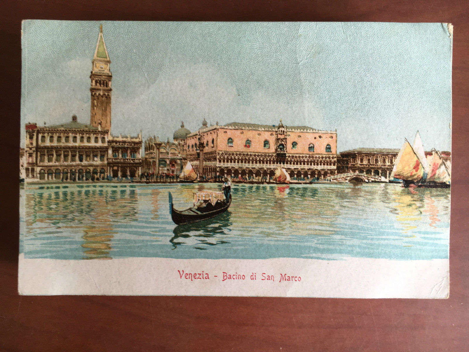 Cartolina inizi '900 Venezia Bacino di S. Marco - E20856