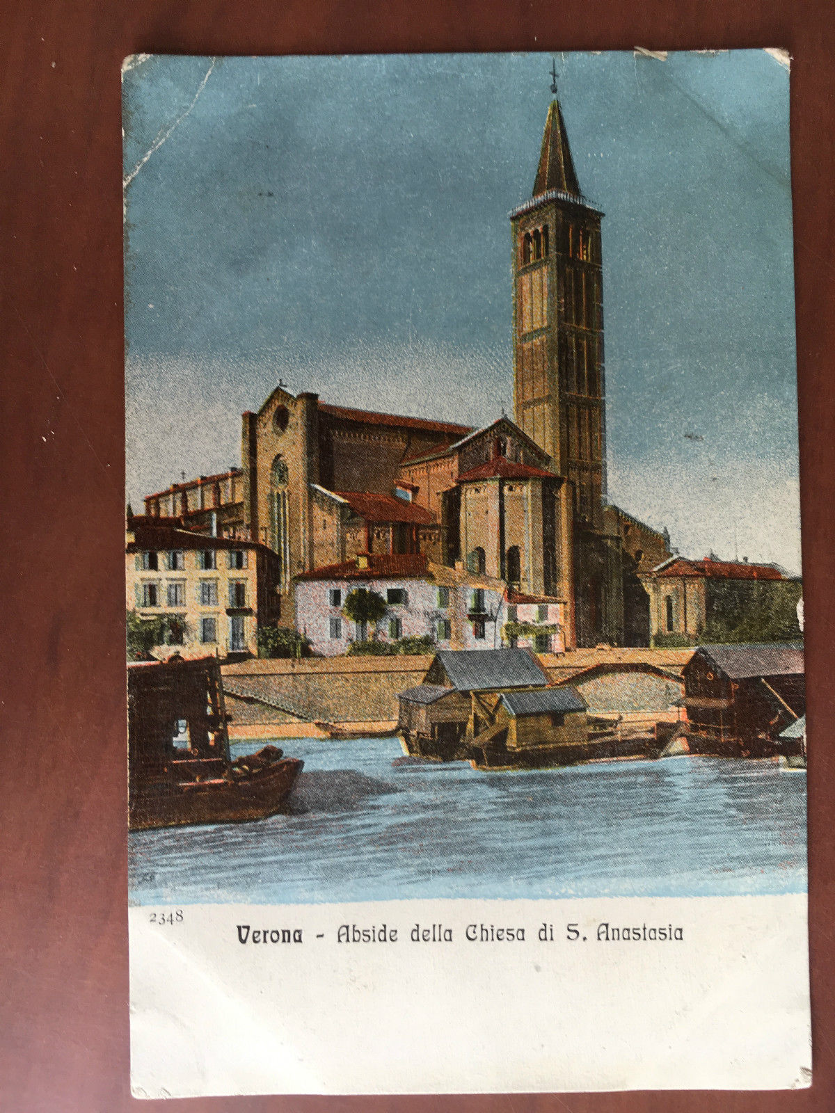 Cartolina inizi '900 Verona Abside della Chiesa di S. Anastasia …