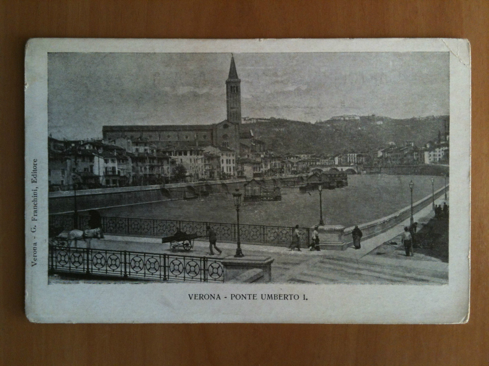 Cartolina inizi '900 Verona Ponte Umberto I - non viaggiata