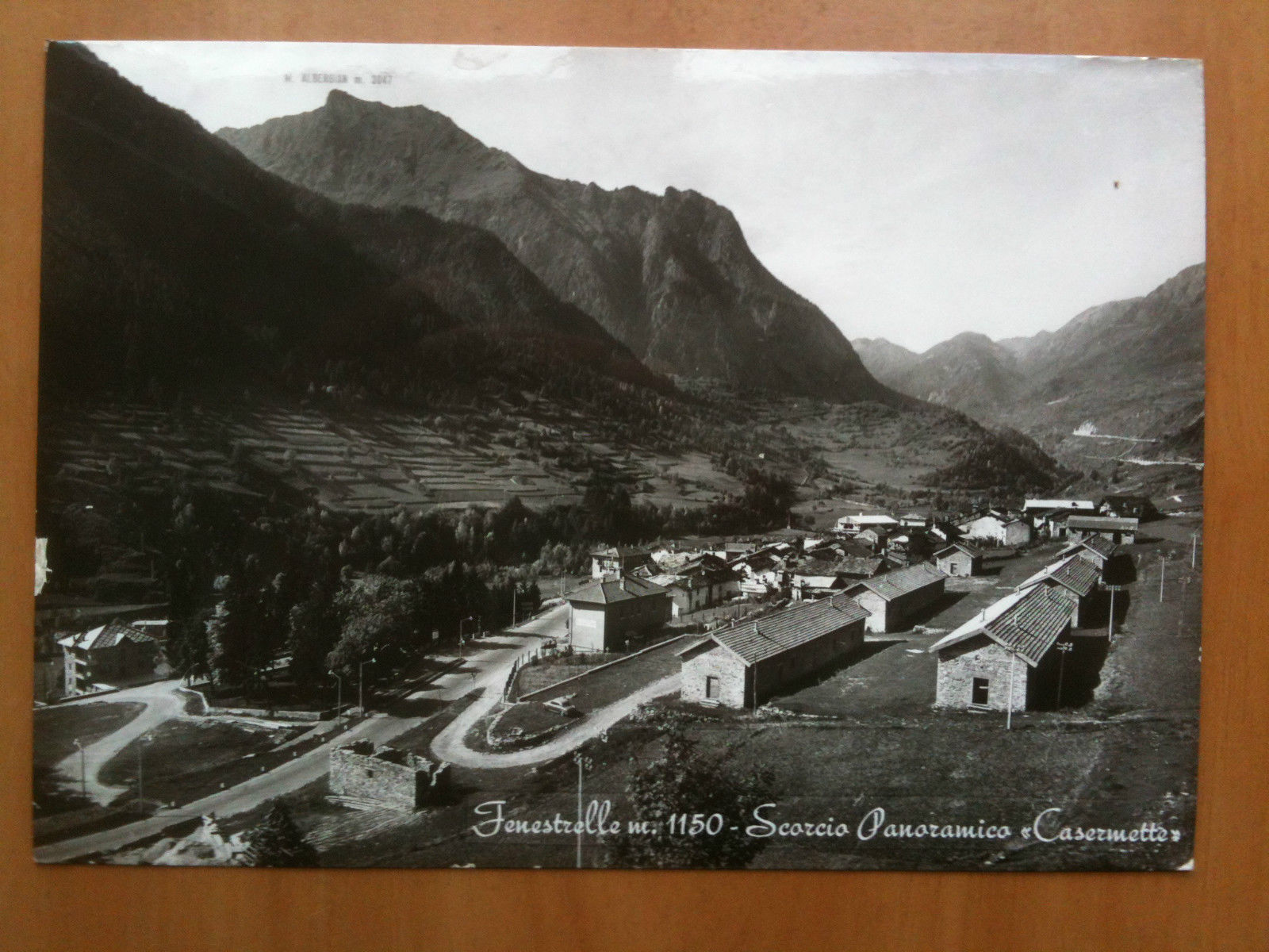 Cartolina metà '900 Fenestrelle scorcio panoramico - viaggiata