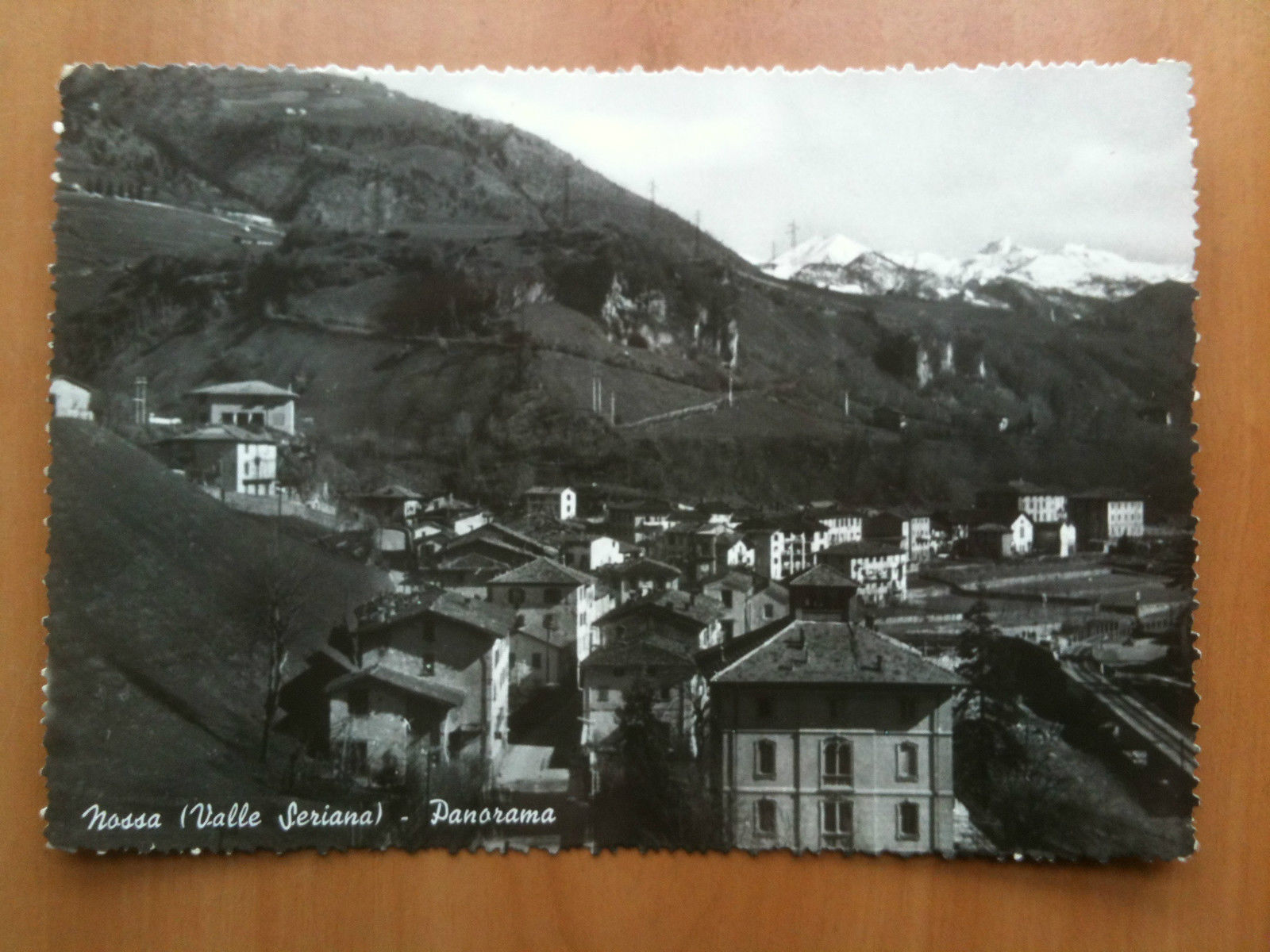 Cartolina metà '900 Nossa (Valle Seriana) Panorama - viaggiata