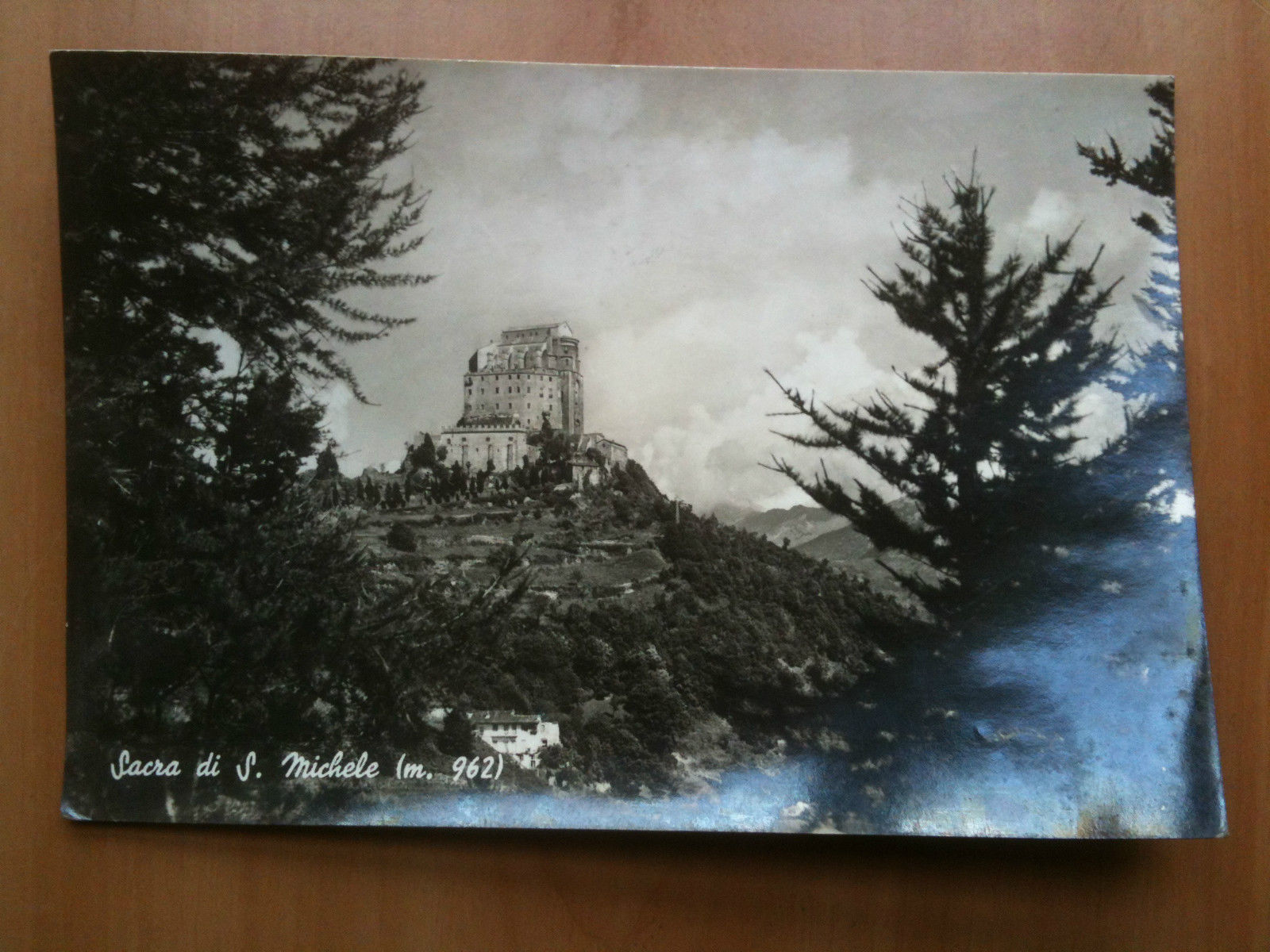 Cartolina metà '900 Piemonte Sacra di San Michele - viaggiata