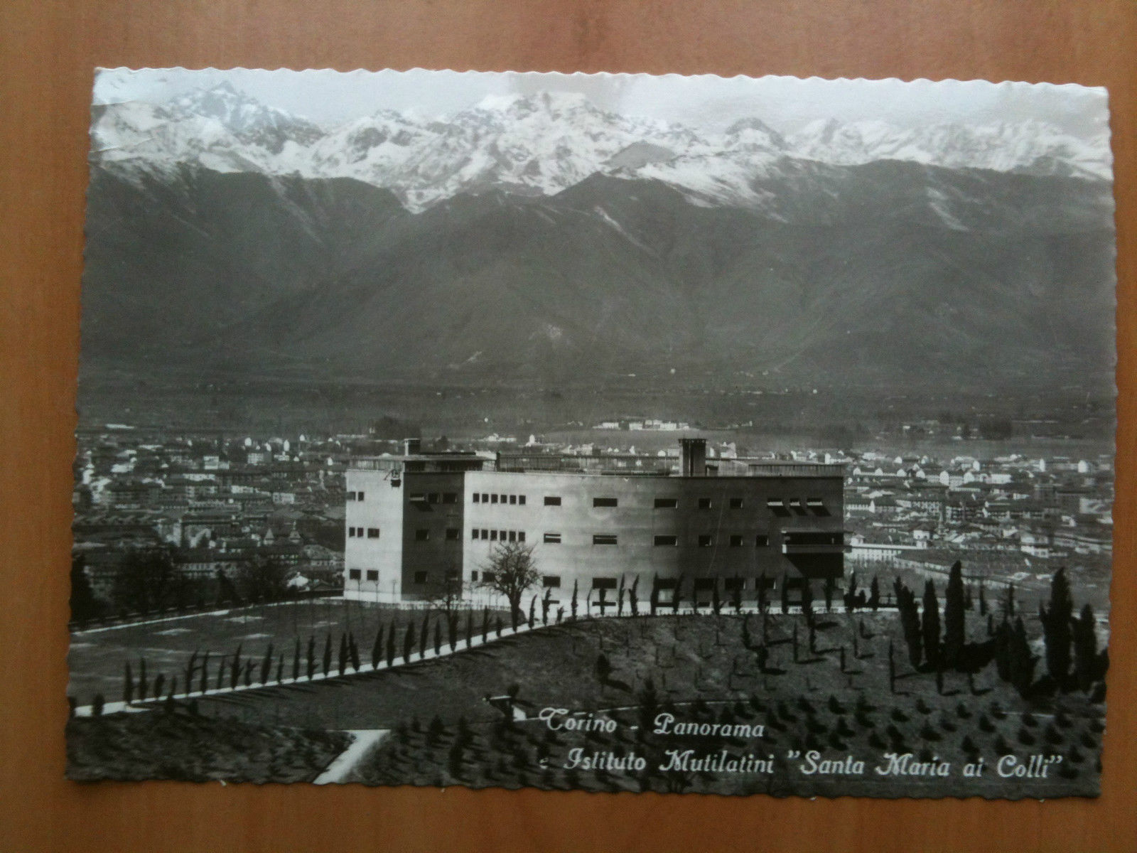 Cartolina metà '900 Torino panorama Istituto Santa Maria ai Colli …