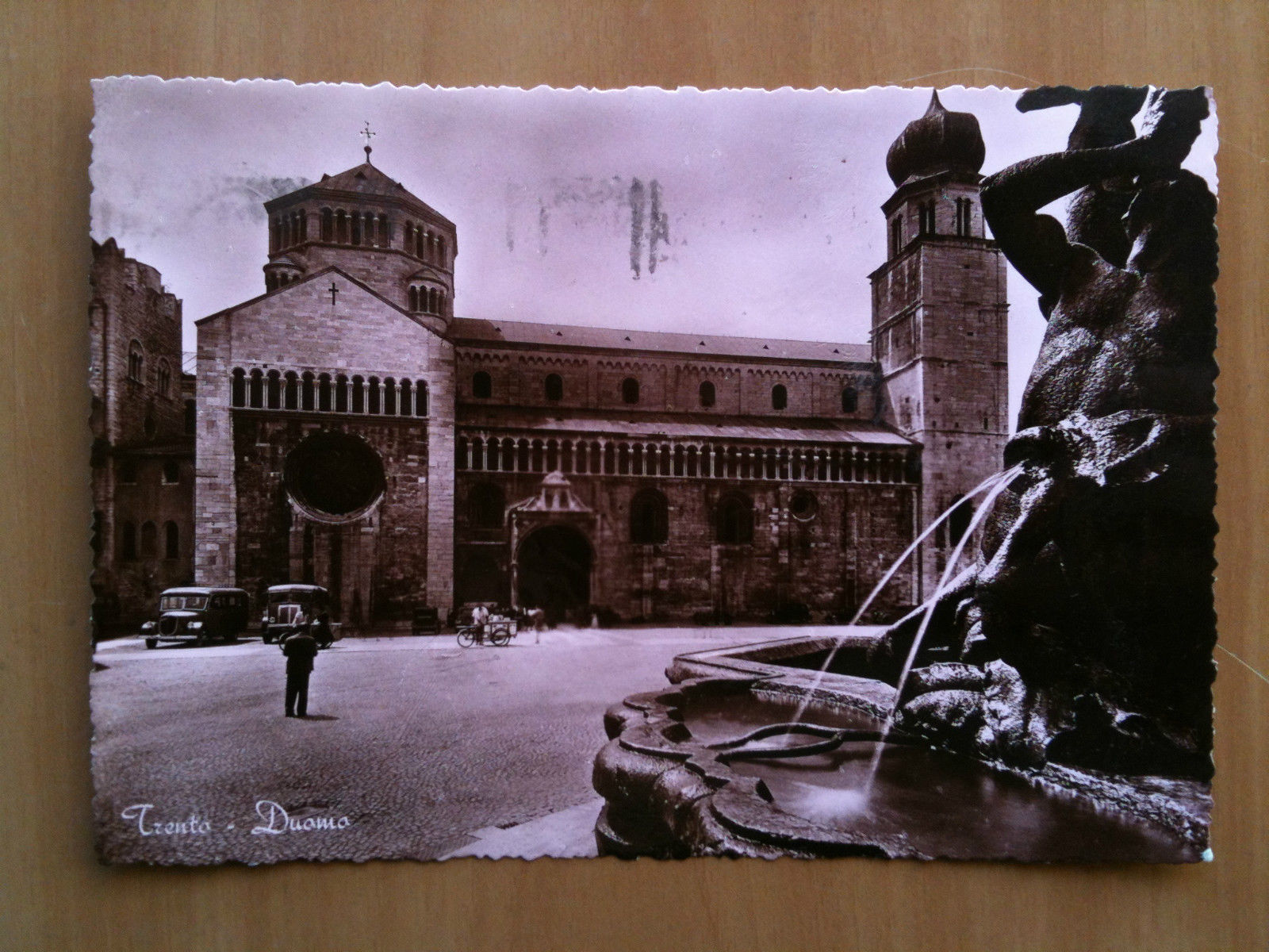 Cartolina metà '900 Trento Duomo - viaggiata