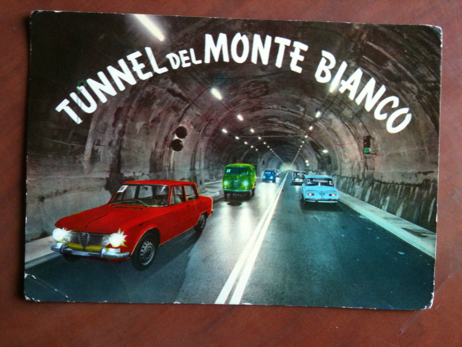 Cartolina metà '900 Tunnel del Monte Bianco - viaggiata