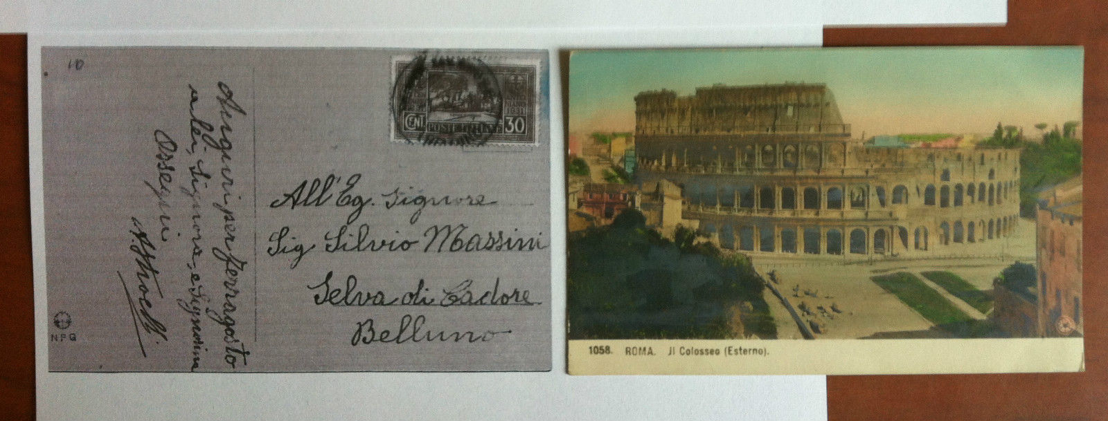 Cartolina originale 1931 Roma Il Colosseo viaggiata - E19823