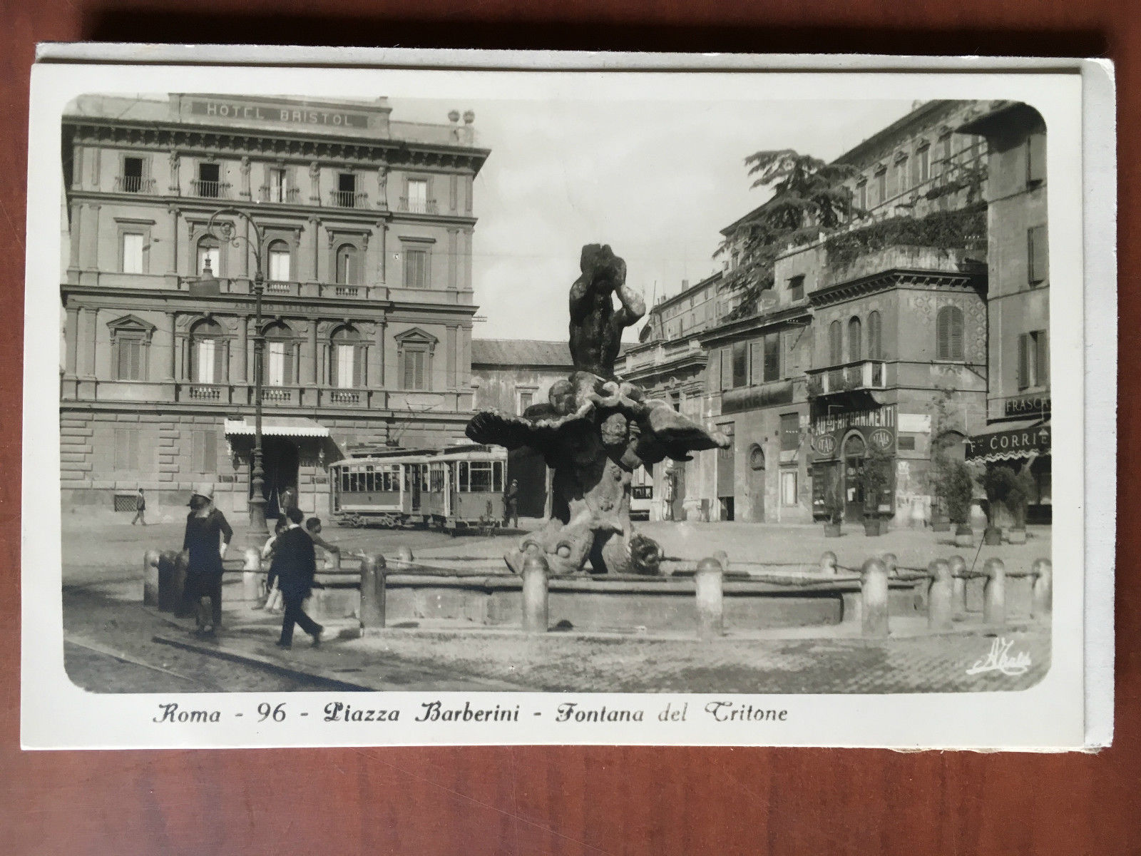 Cartolina originale 1932 Roma Fontana Tritone non viaggiata - E20356