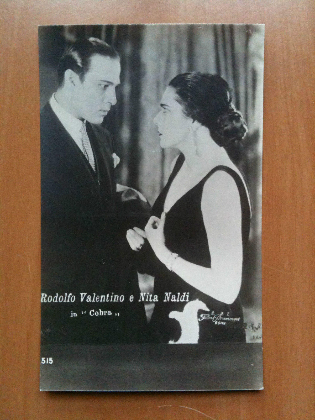Cartolina originale anni '20 Rodolfo Valentino "Cobra" - non viaggiata