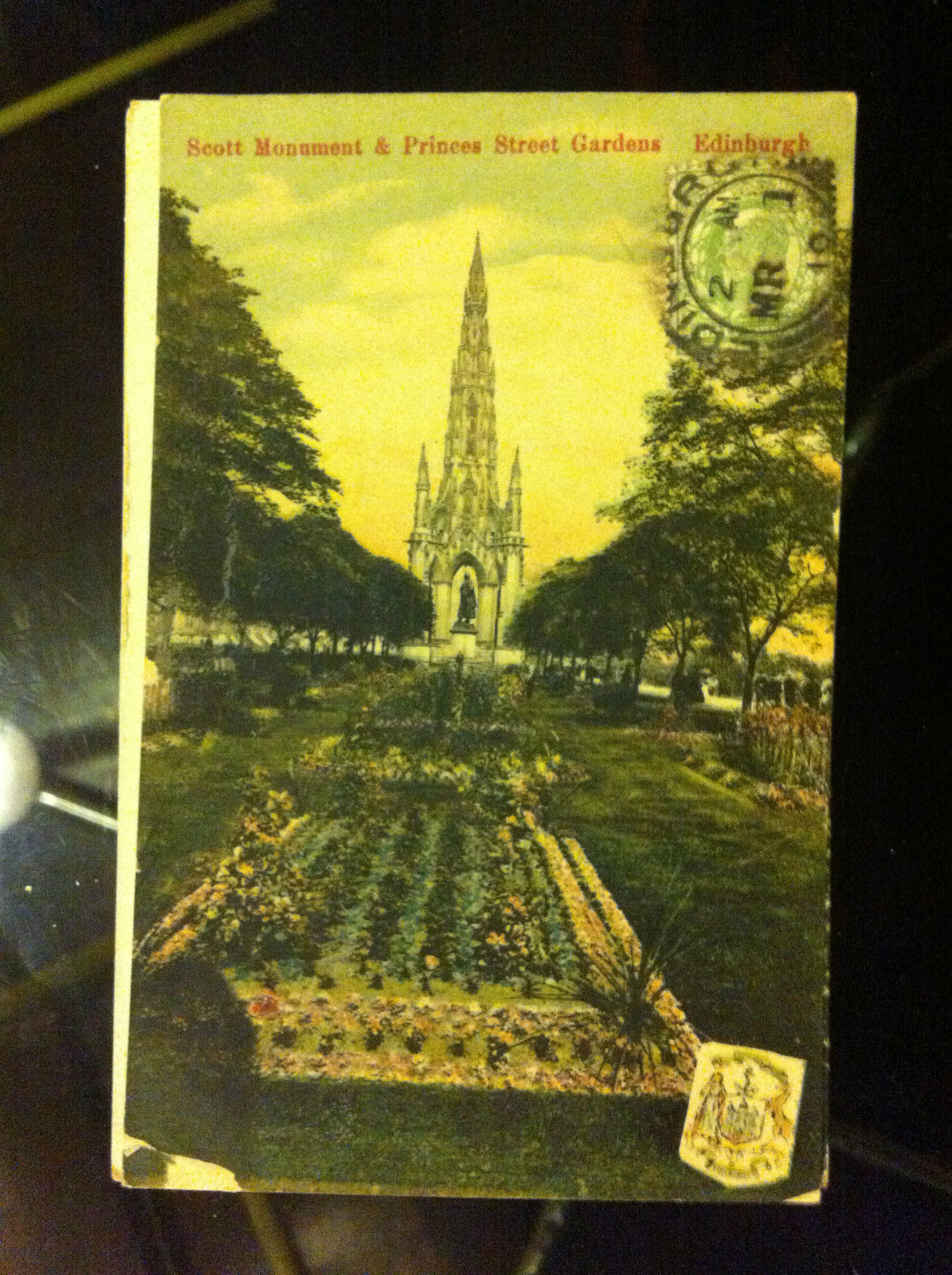 Cartolina Postcard inizi '900 UK Edinburgh Scott Monument - viaggiata …