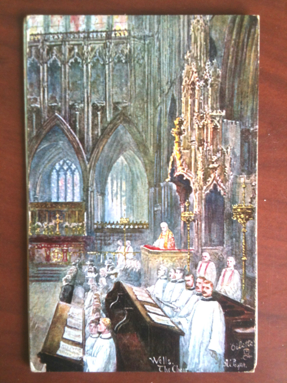 Cartolina Postcard inizi '900 UK Wells Cathedral Choir - non …