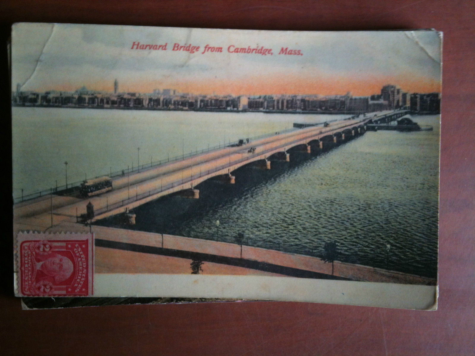 Cartolina Postcard inizi '900 USA Harvard bridge from Cambridge - …