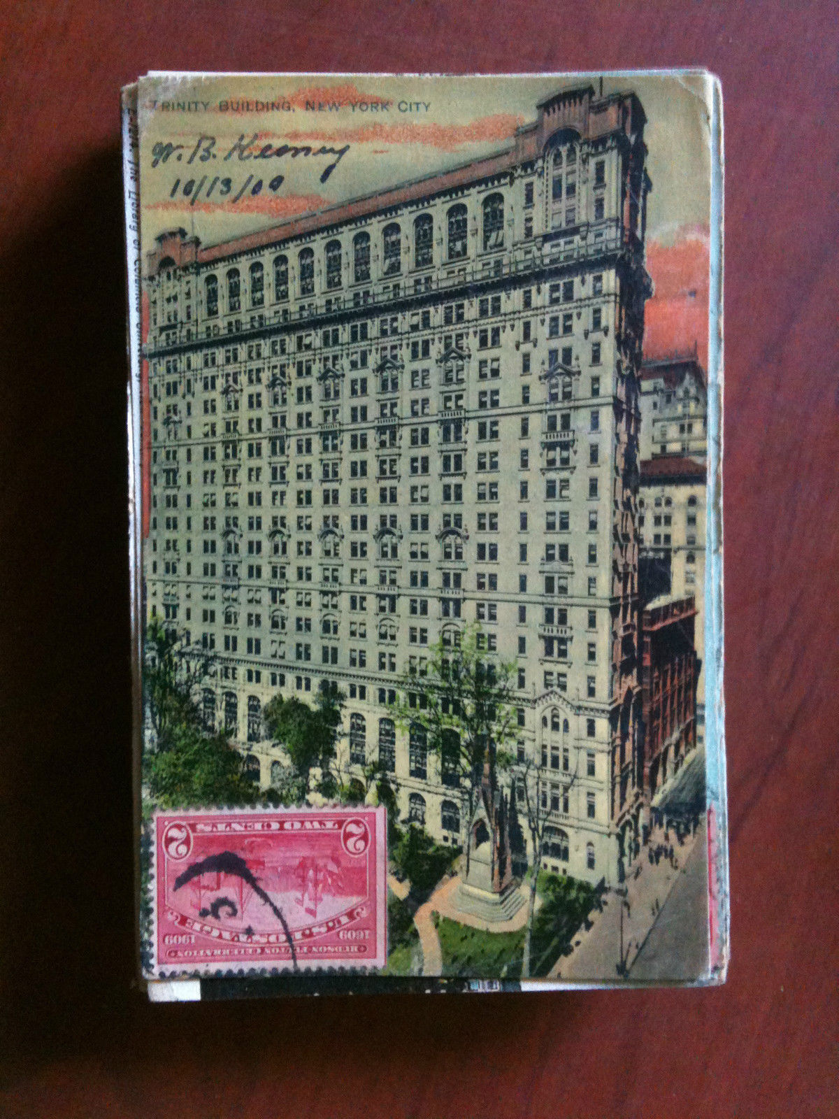 Cartolina Postcard inizi '900 USA New York City Trinity Building …