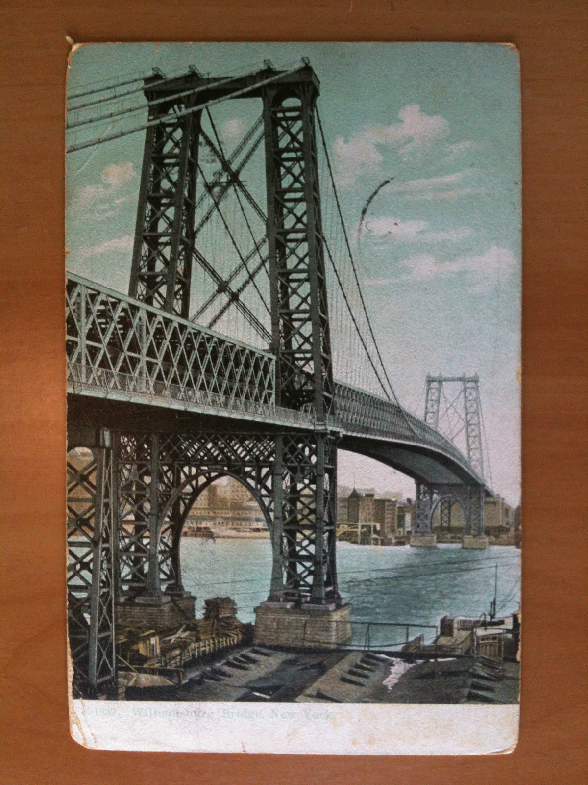 Cartolina/Postcard inizi/early '900 New York Williamsbourg Bridge - viaggiata