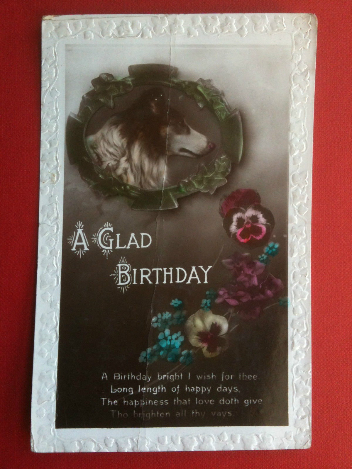 Cartolina/Postcard metà/mid '900 A Glad Birthday (real phoo) - non …