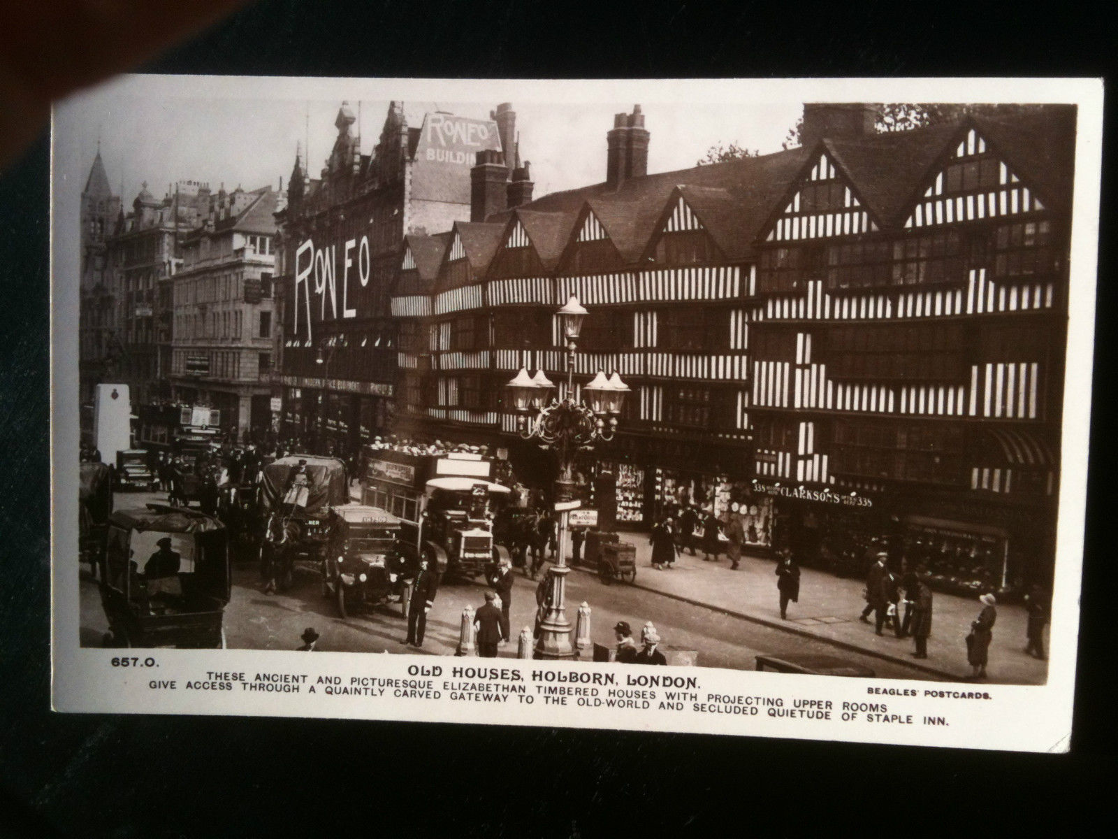 Cartolina Postcard primi '900 Regno Unito UK Londra Old Houses …
