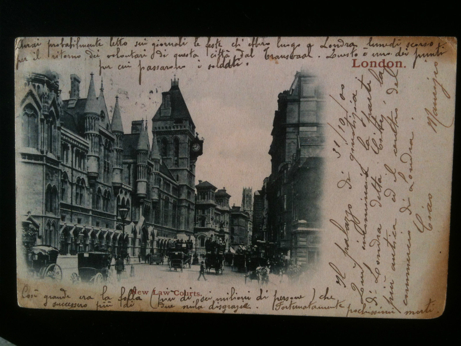 Cartolina Postcard primi/early '900 Londra London New Law Courts - …