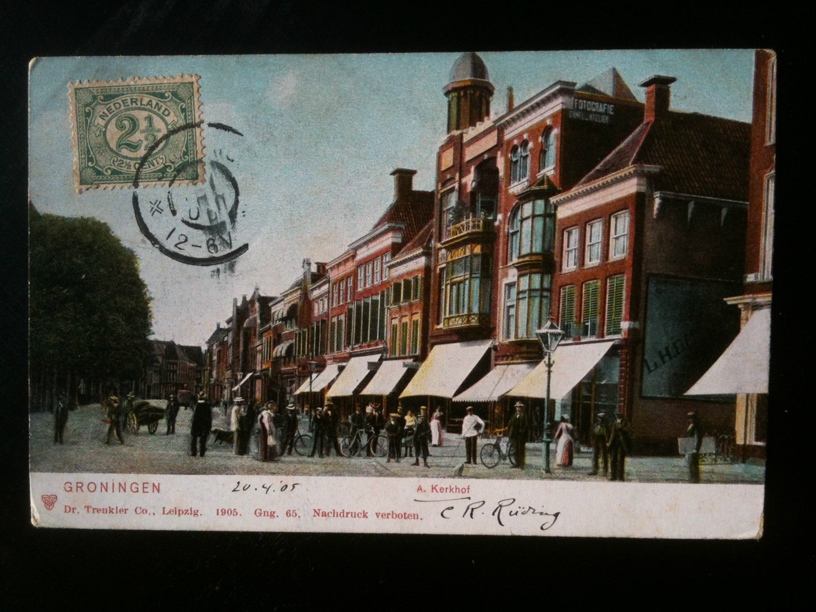 Cartolina Postcard primi/early '900 Olanda Groningen A. Kerkhof - viaggiata