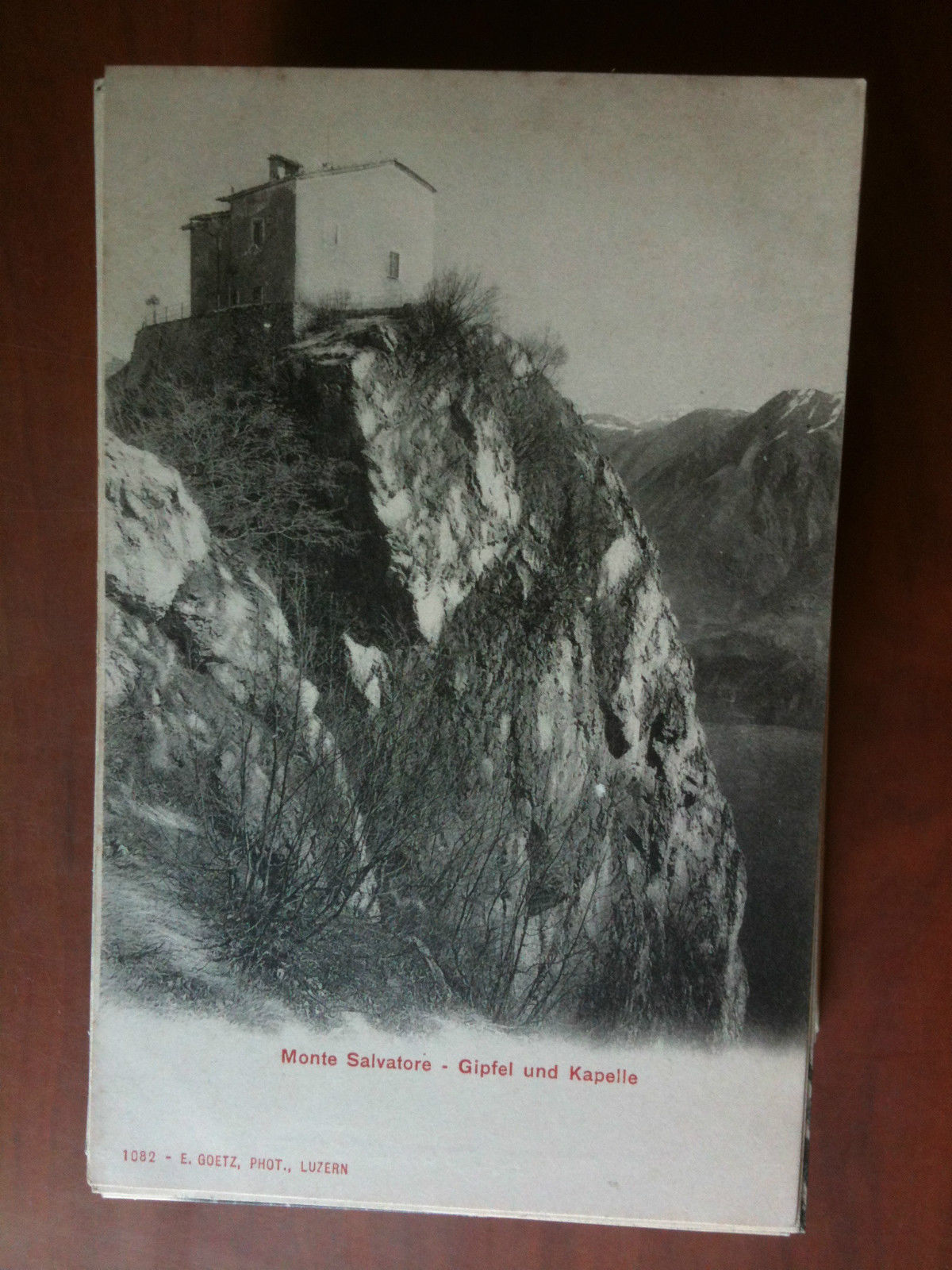 Cartolina Postkarte primi '900 Monte Salvatore Gipfel Kapelle - non …