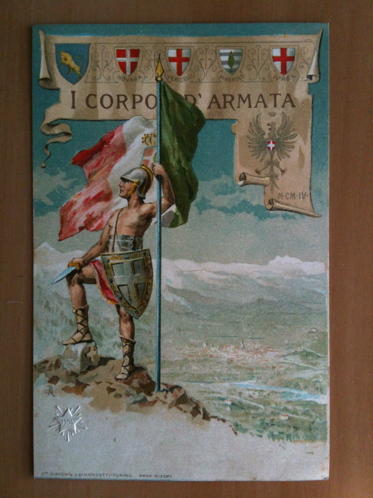 Cartolina primi '900 edizione speciale "I Corpo d'Armata" Torino - …