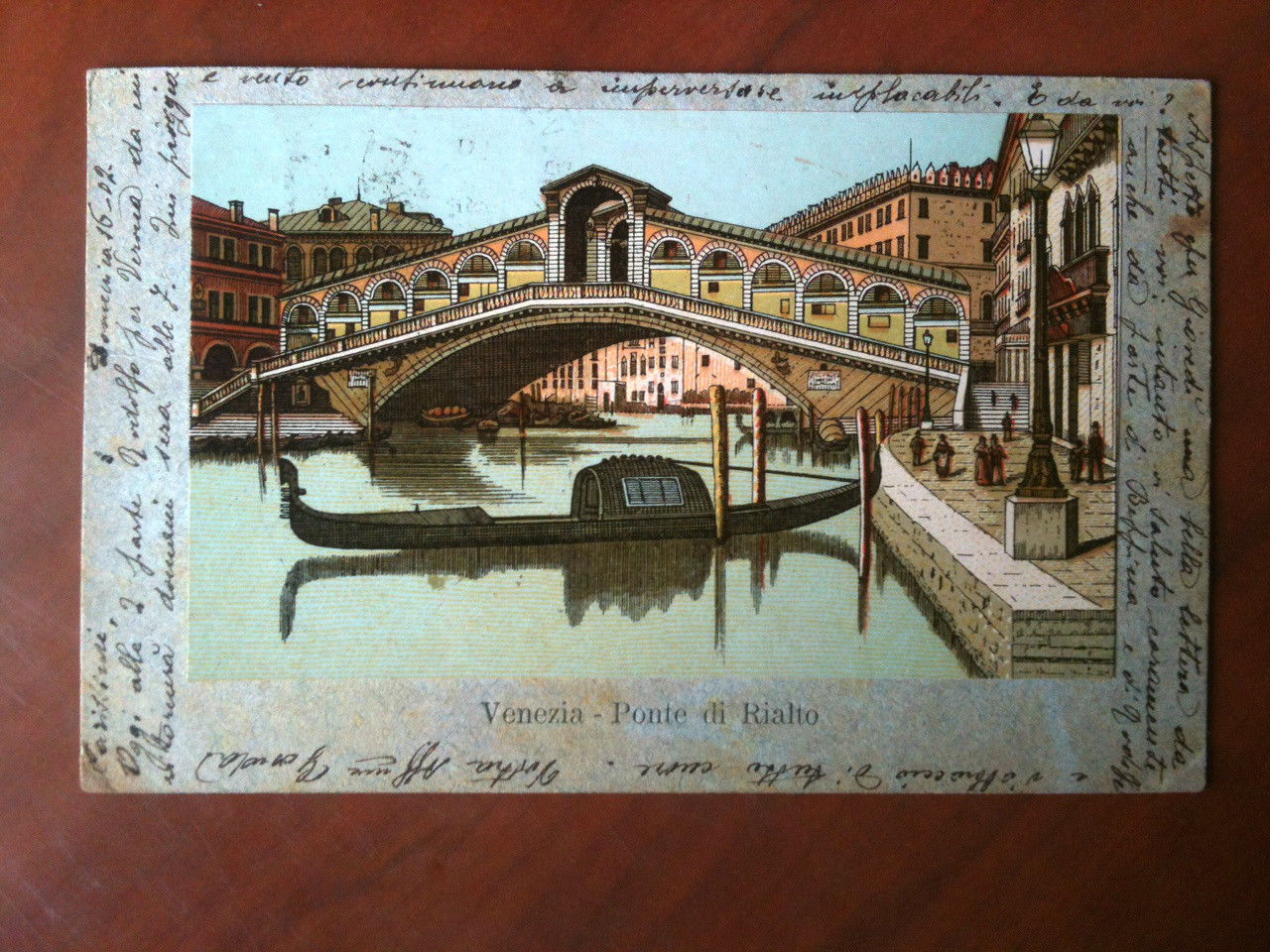 Cartolina primi '900 Venezia - Ponte di Rialto- viaggiata