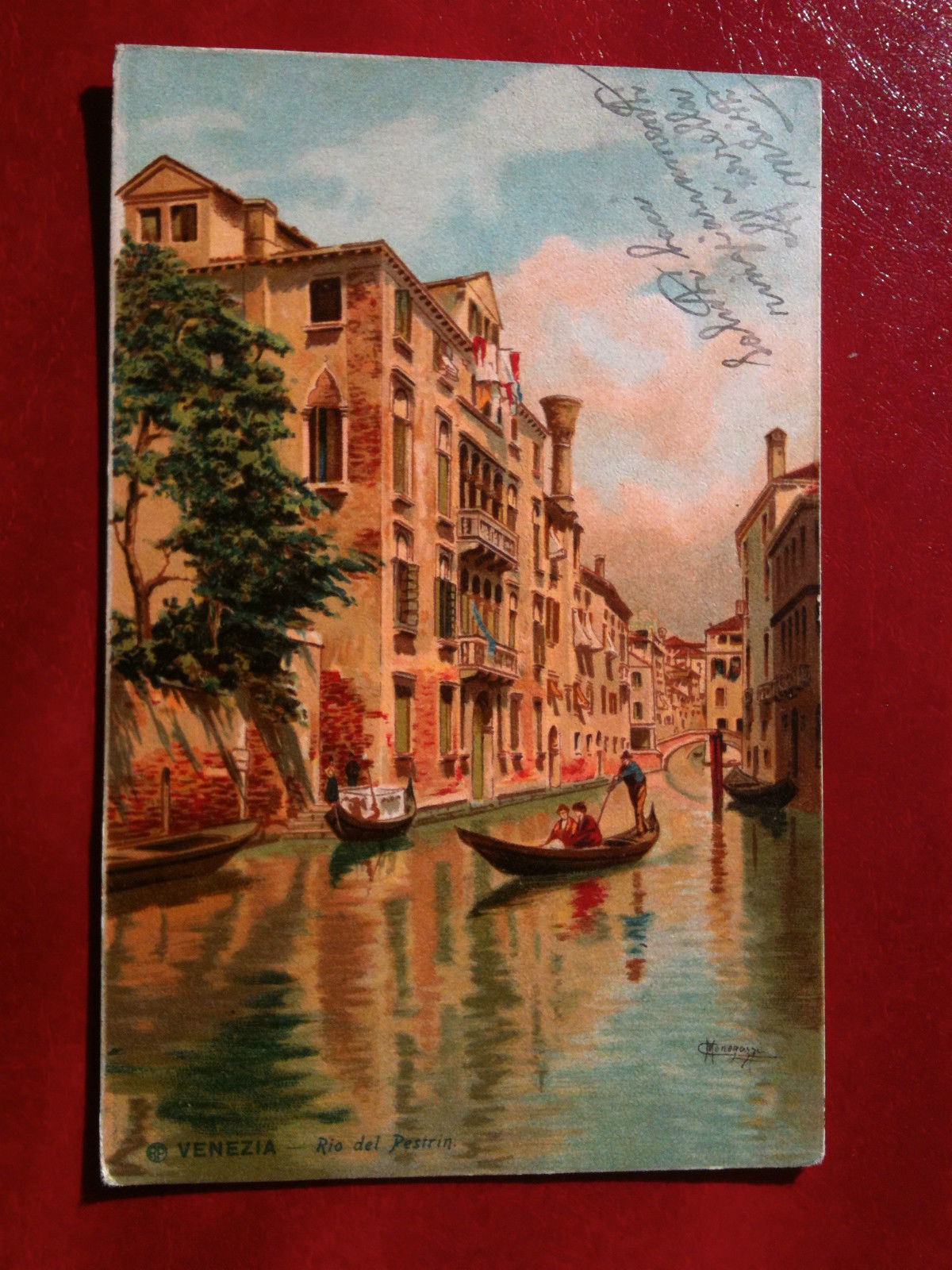 Cartolina primi '900 Venezia - Rio del Pestrin - viaggiata