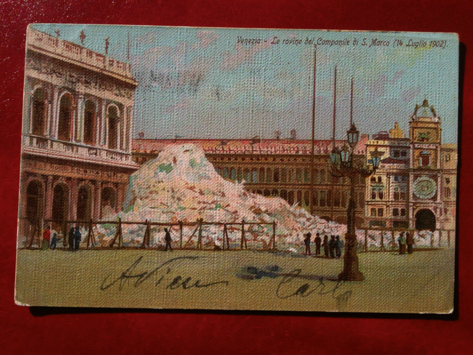 Cartolina primi '900 Venezia - Rovine Campanile S. Marco - …