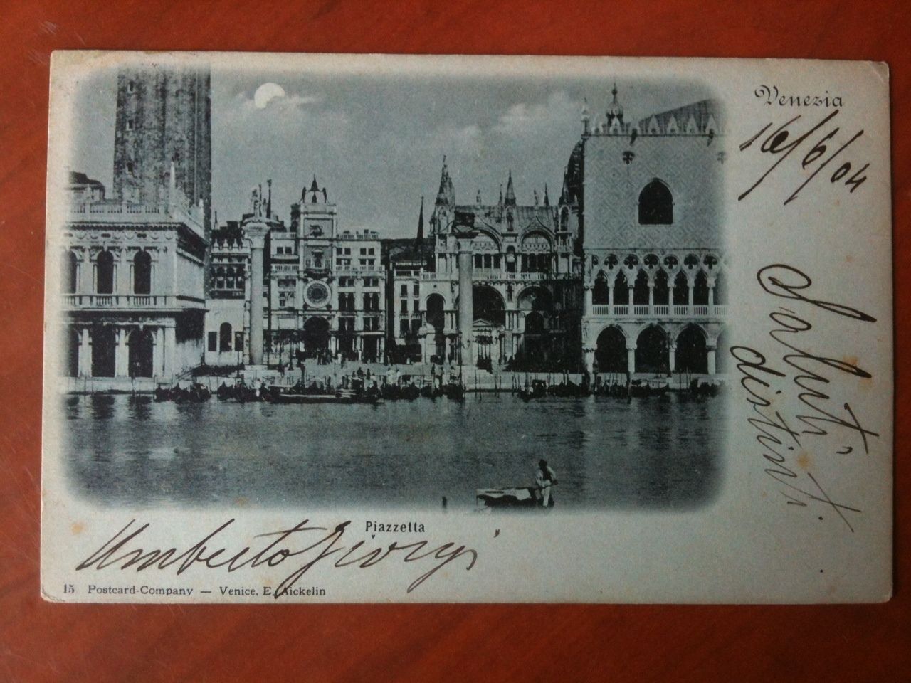 Cartolina primi '900 Venezia Piazzetta - viaggiata