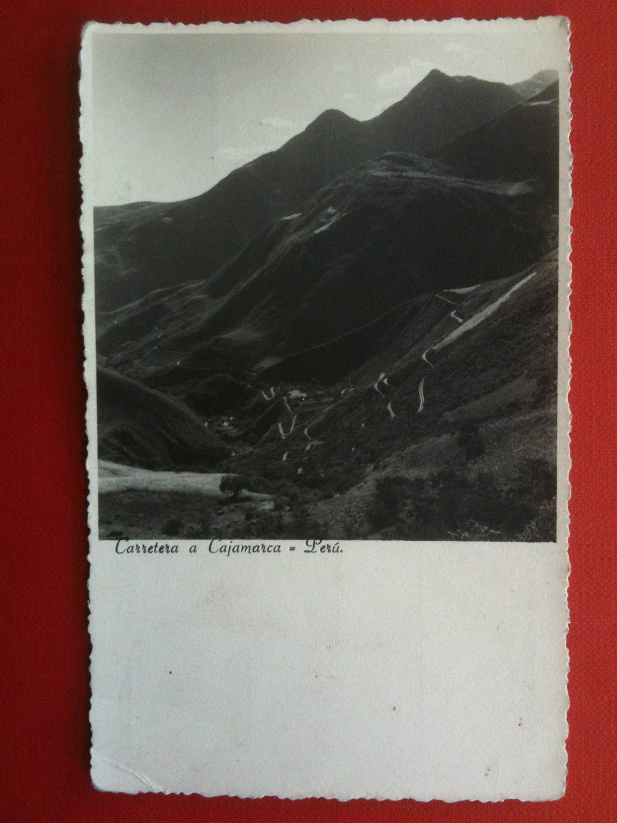 Cartolina/Tarjeta foto vera metà '900 Udo Schack Perù Carretera non …