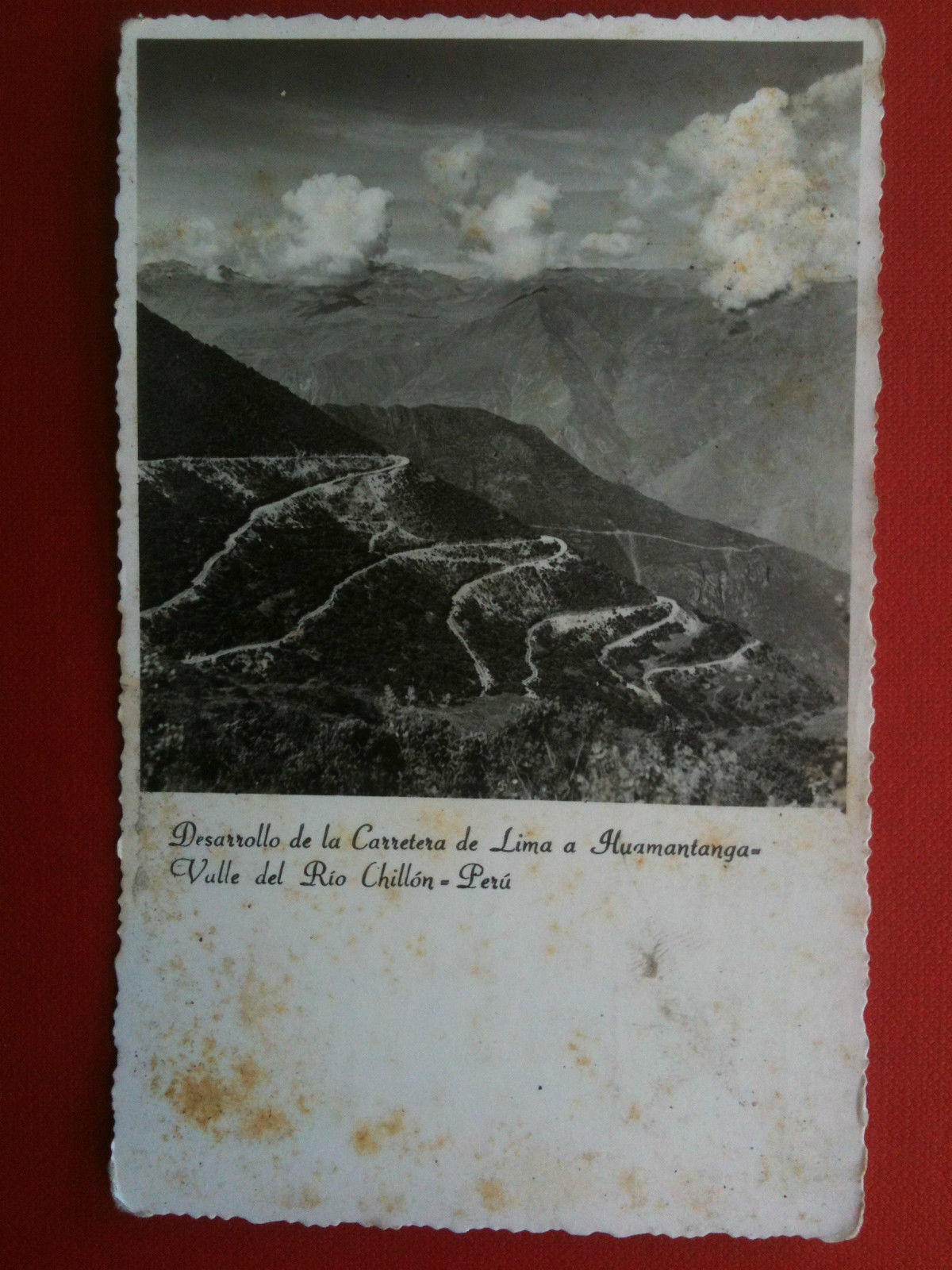Cartolina/Tarjeta foto vera metà '900 Udo Schack Perù Carretera non …