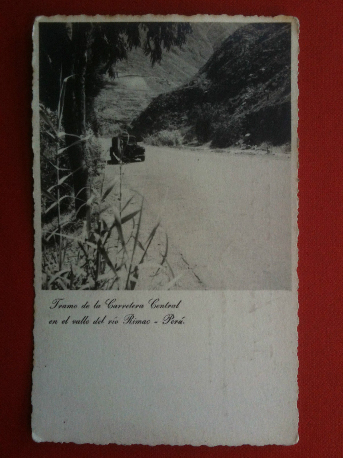 Cartolina/Tarjeta foto vera metà '900 Udo Schack Perù Carretera non …