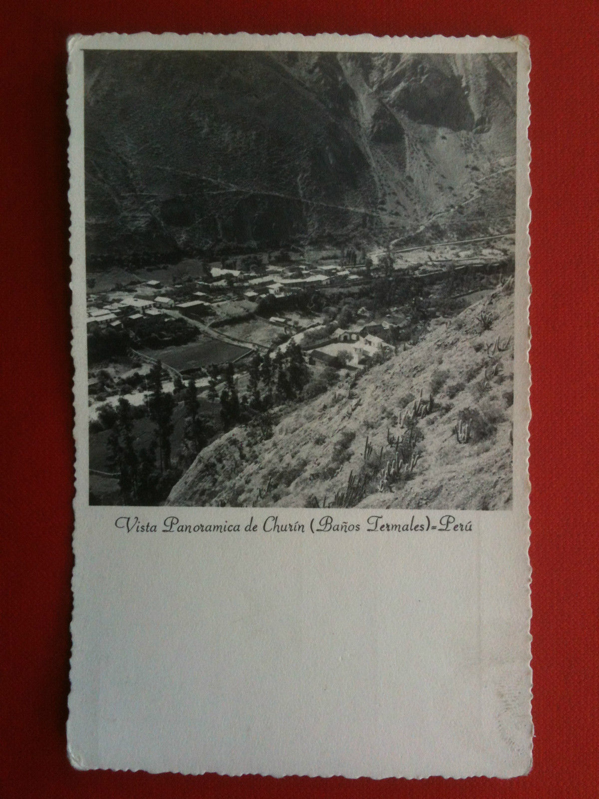 Cartolina/Tarjeta foto vera metà '900 Udo Schack Perù Churin non …
