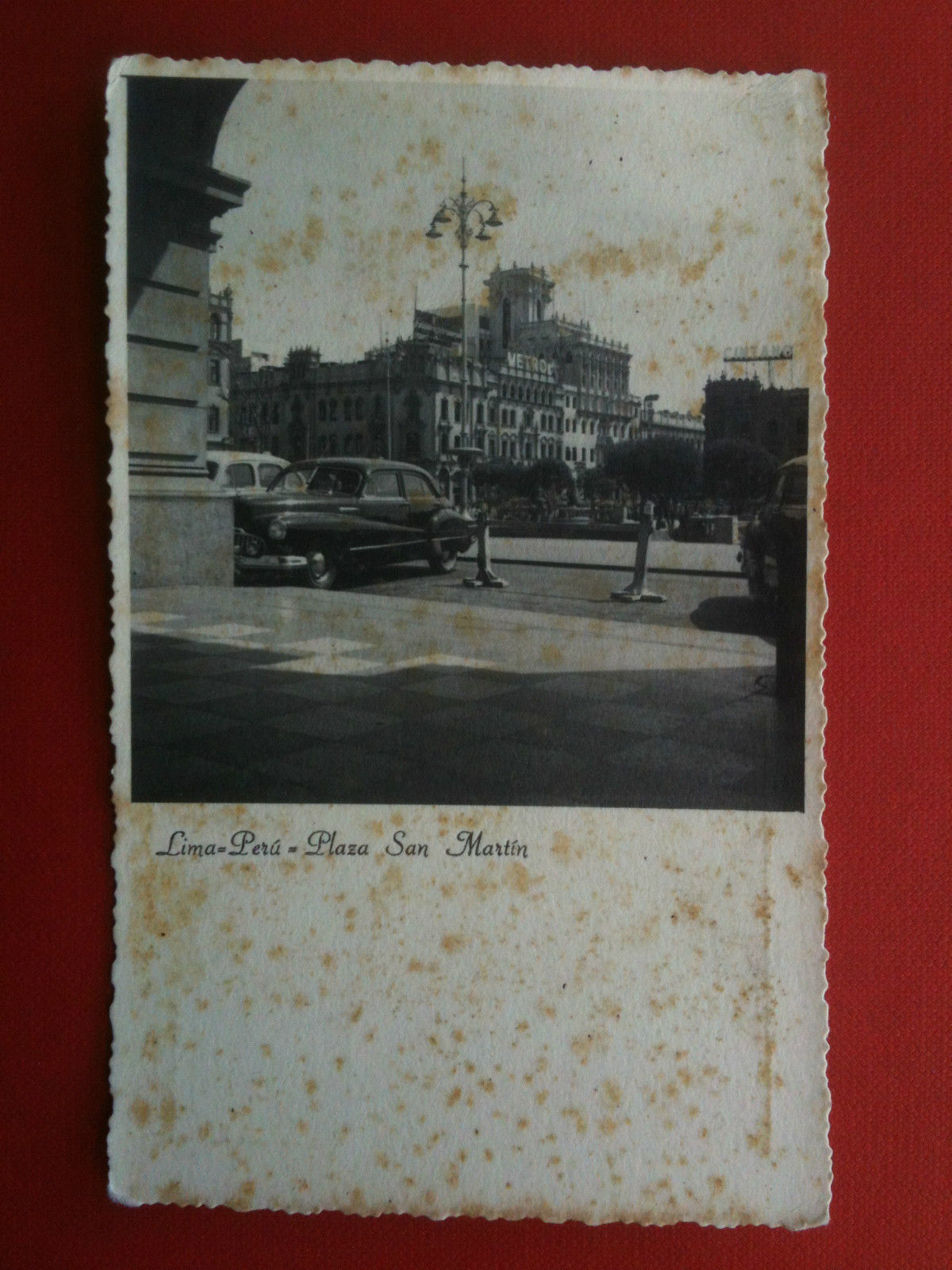 Cartolina Tarjeta fotografia vera metà '900 Udo Schack Perù Lima …