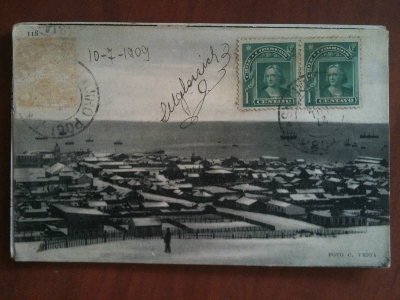 Cartolina Tarjeta inizi '900 Chile - viaggata - E8623