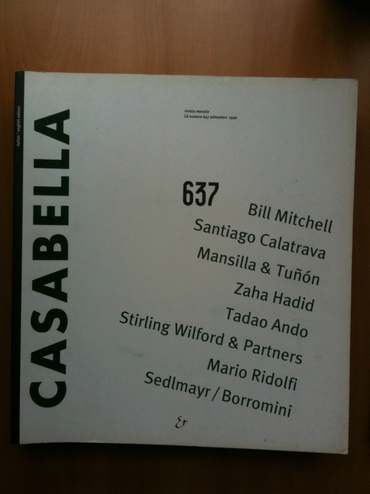 Casabella n^ 637 Settembre 1996