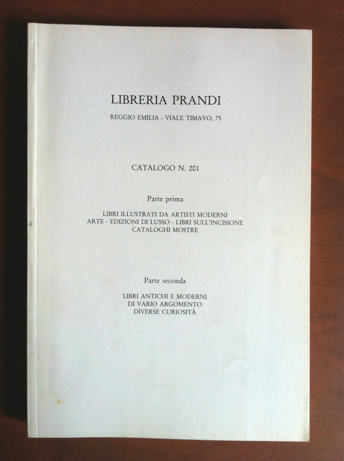 Catalogo 201 Libri illustrati da artisti moderni Libreria Prandi 1990 …