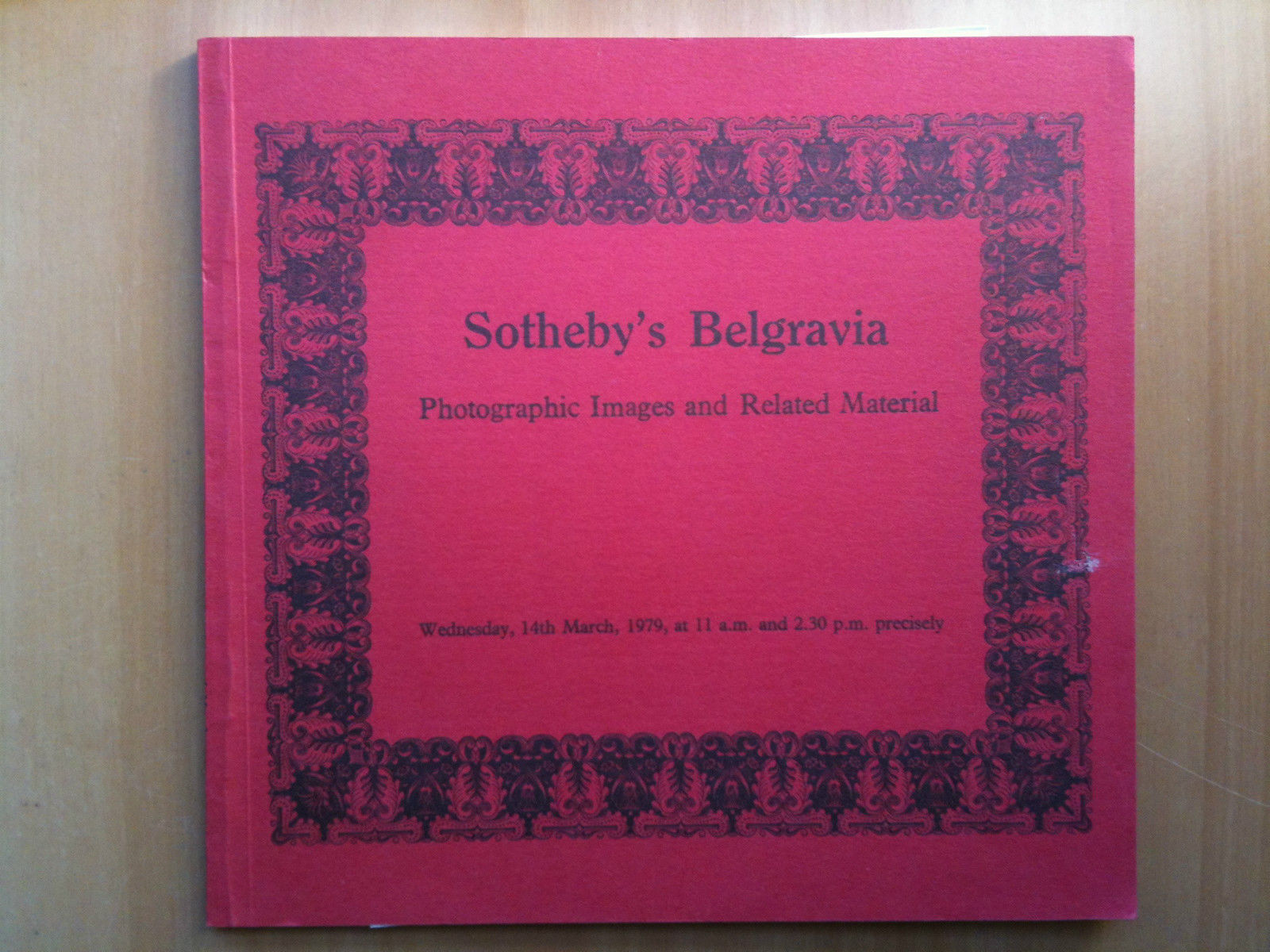Catalogo Asta/Sales Sotheby's Belgravia Photographic Images 1979