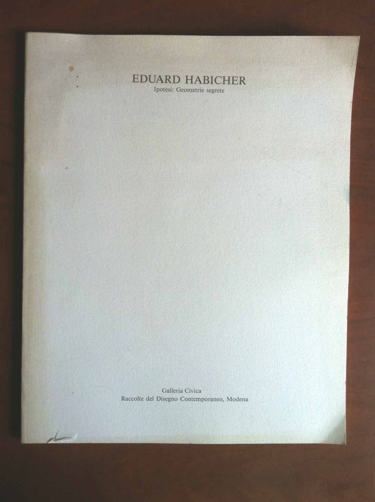 Catalogo della mostra di Eduard Habicher Galleria Civica di Modena …